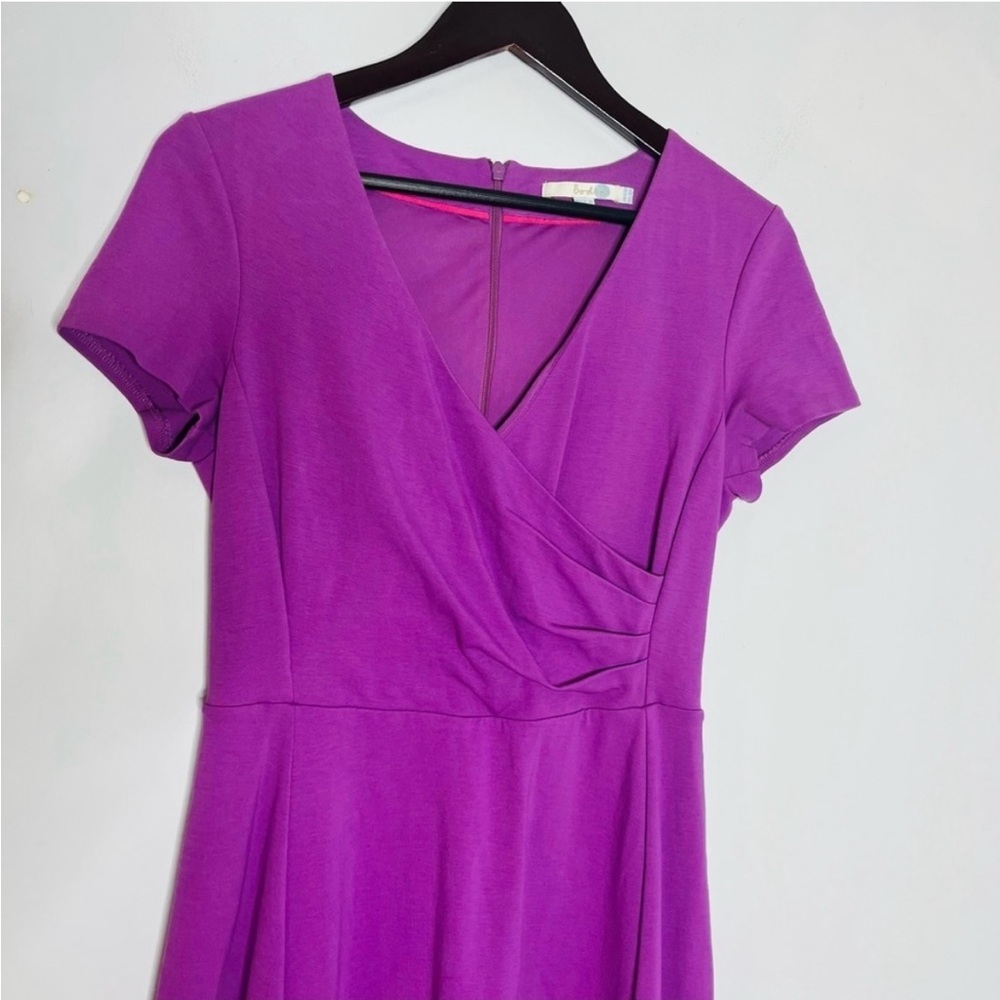 Boden Size US 8R Magenta Purple A-Line Surplice Knee Length